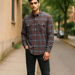Good Man Brand Men’s Lead•Inspire•Live Button Down Long Sleeve Plaid XL